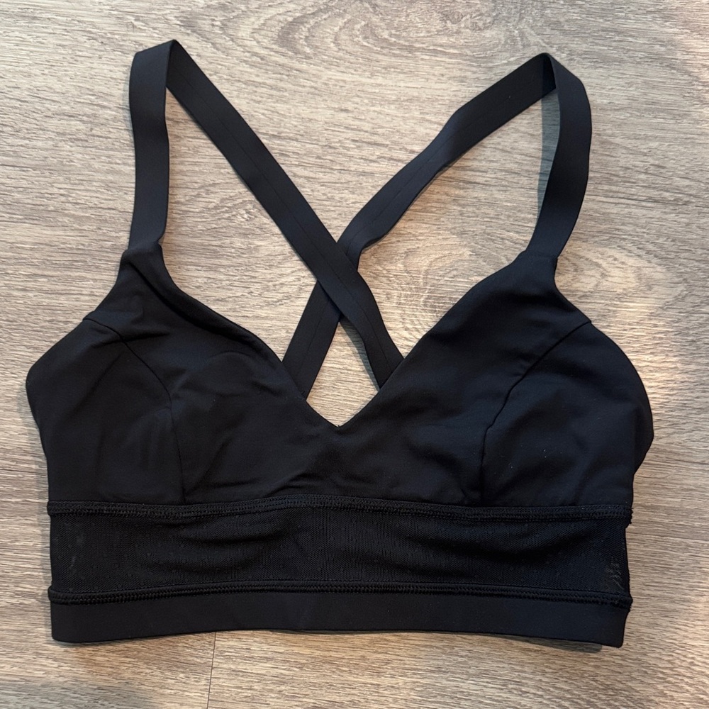 Lululemon Body Con Bra Long Line Mesh Panel